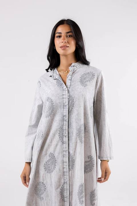 Printed Shirt Dress