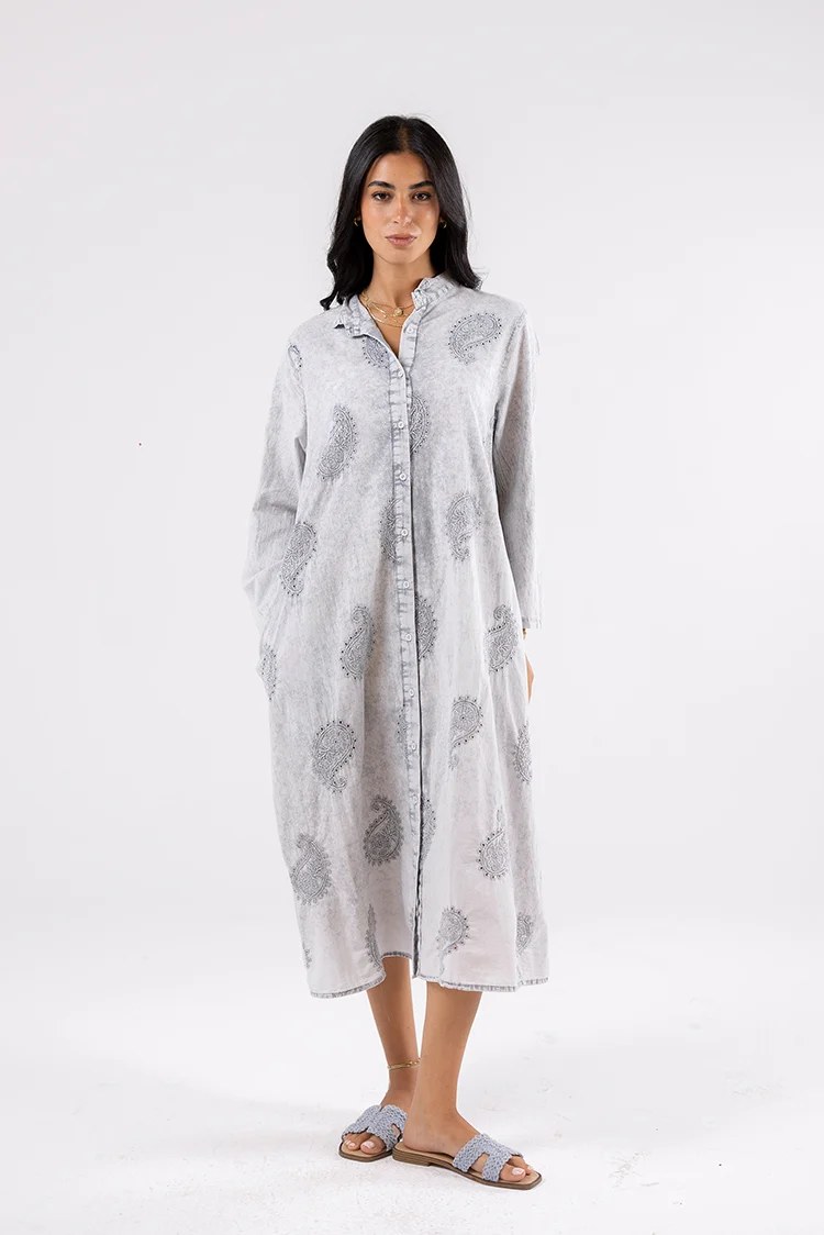 Printed Shirt Dress
