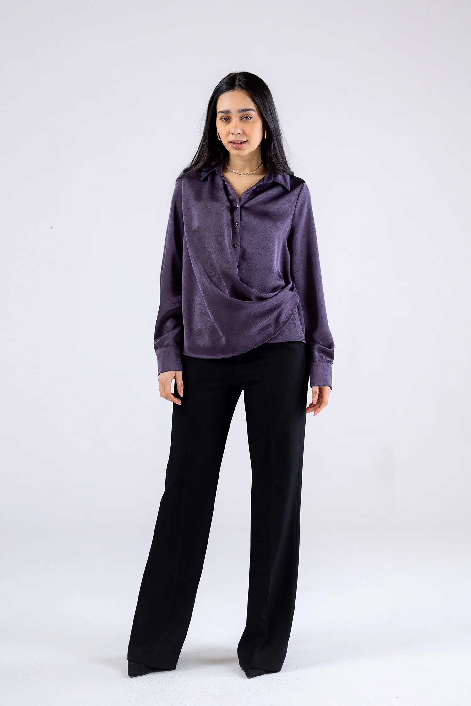 Soft Drape Satin Shirt