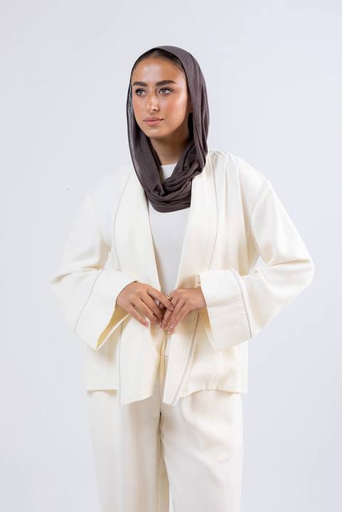 Relaxed Open-Front Draped Shirt