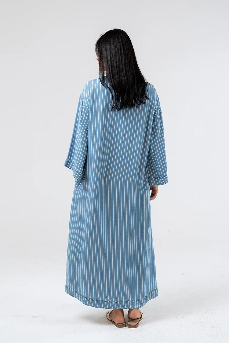 White Striped Longline Shirt