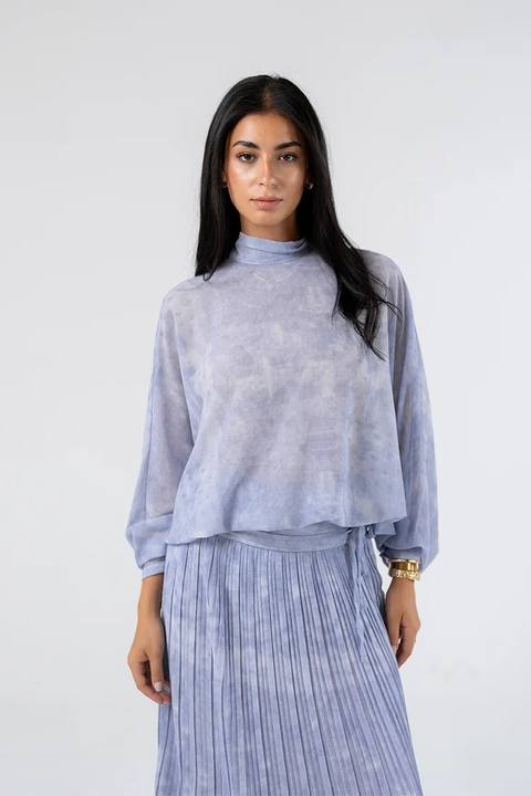 High-Neck Blouse