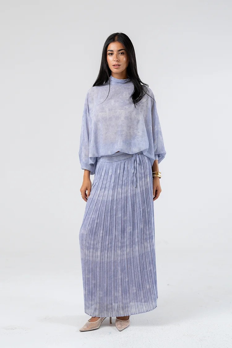 Pleated Maxi Skirt