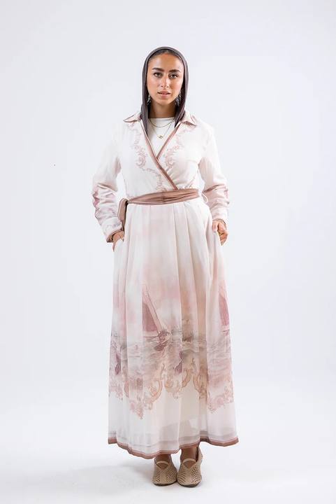 Elegant Wrap-Style Maxi Dress