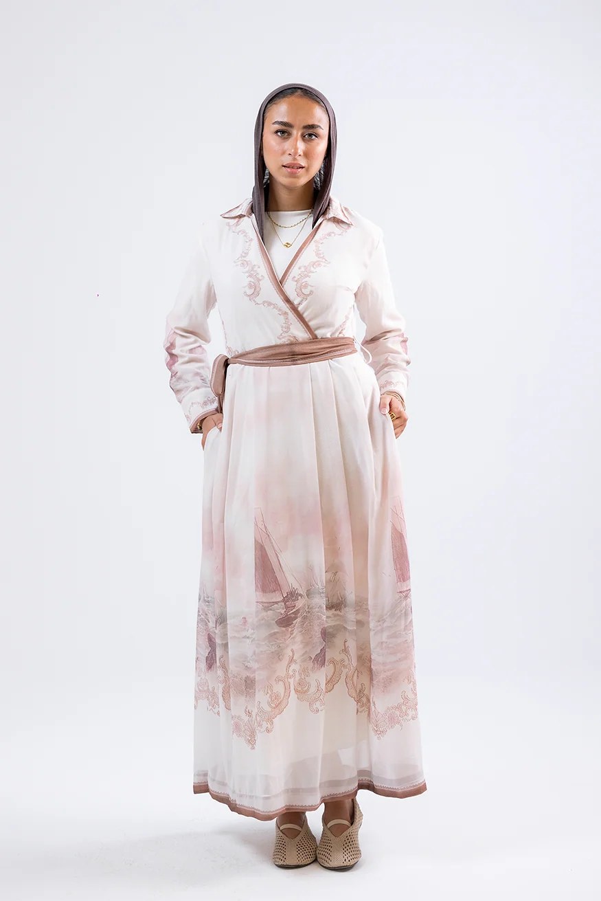 Elegant Wrap-Style Maxi Dress