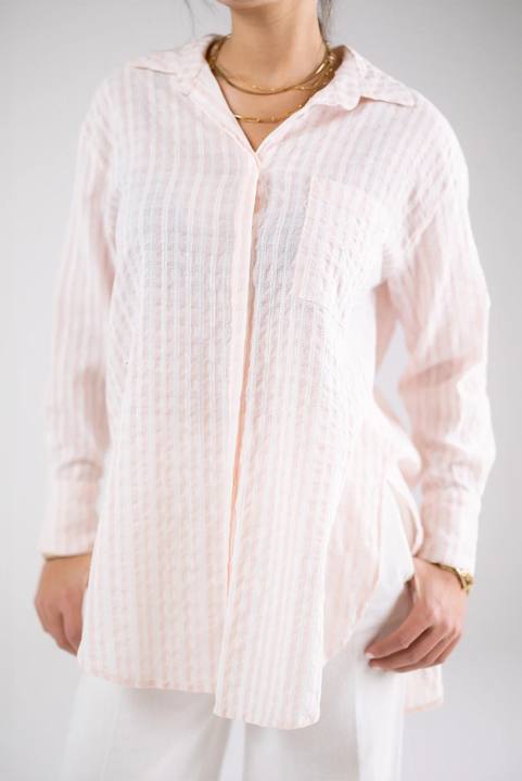 Striped Relaxed Long Shirt