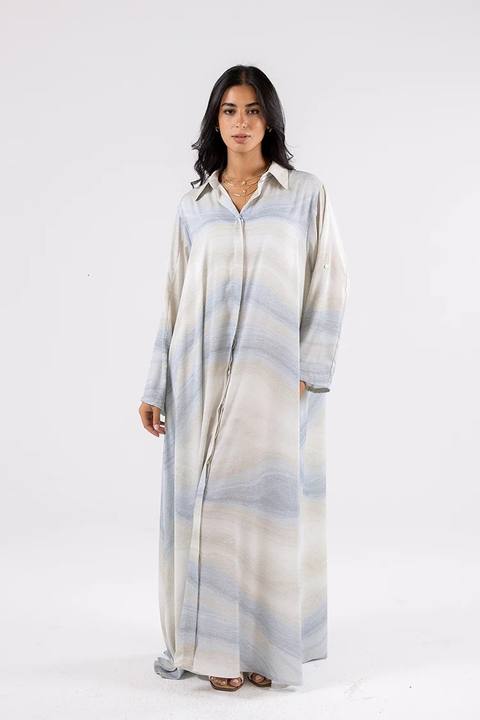 Ombre Striped Maxi Dress