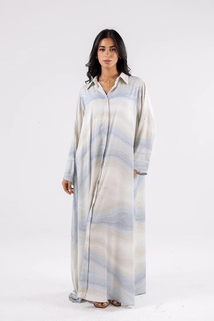 Ombre Striped Maxi Dress