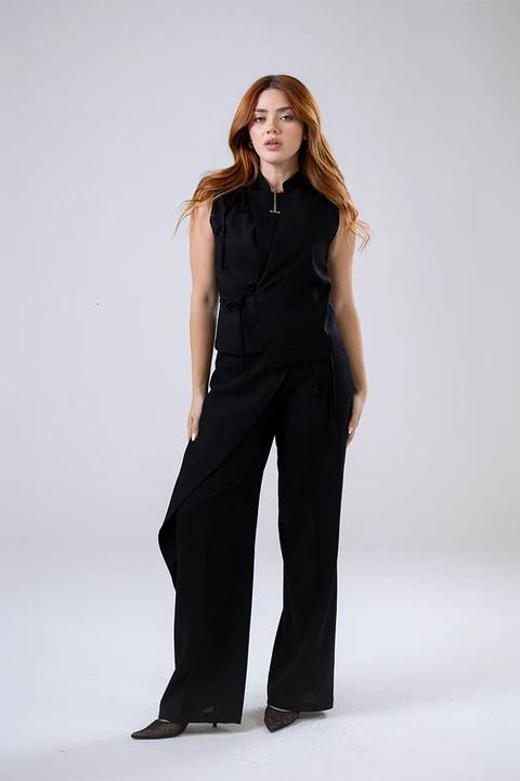Asymmetric Overlay Trousers