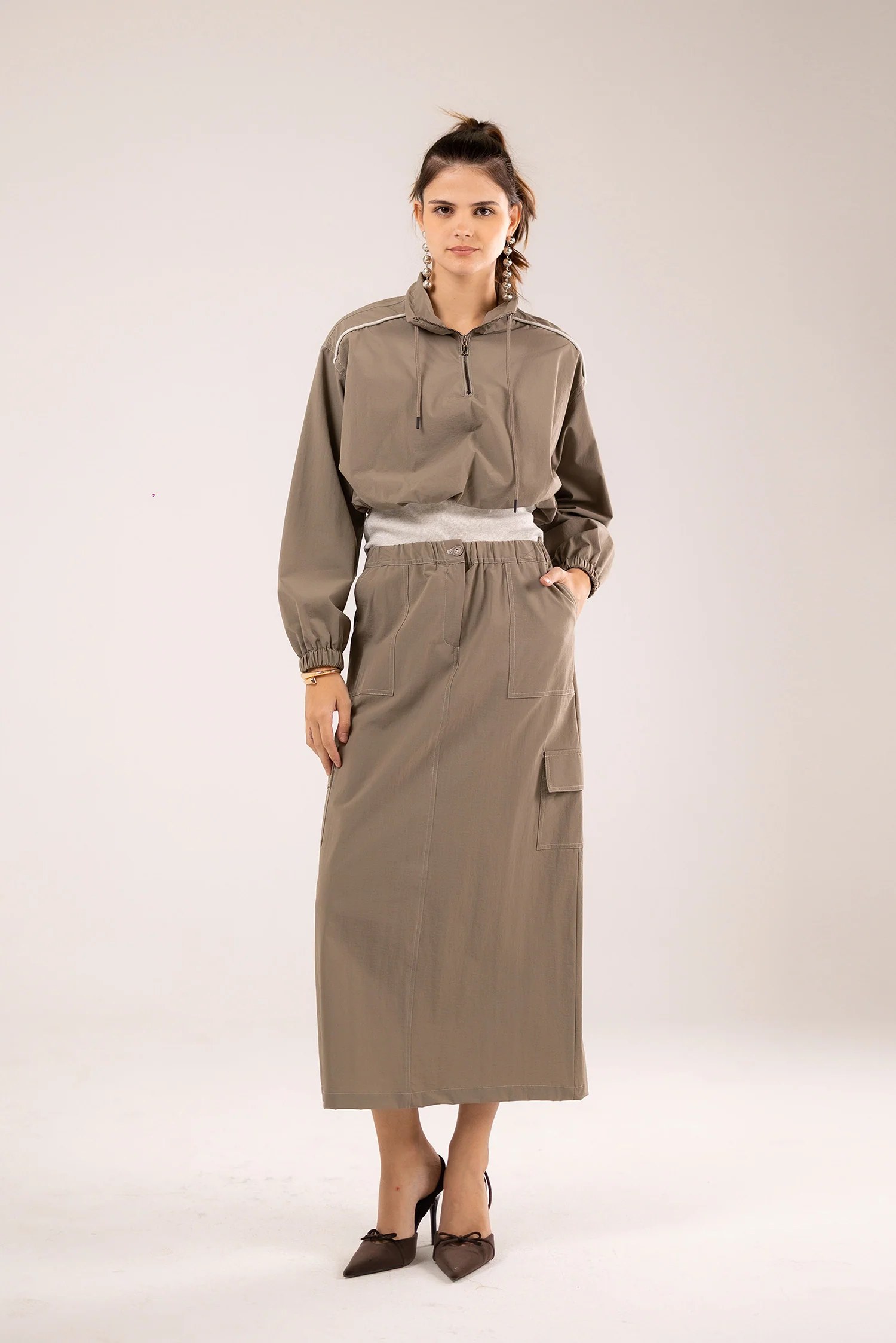 The Khaki Cargo Skirt