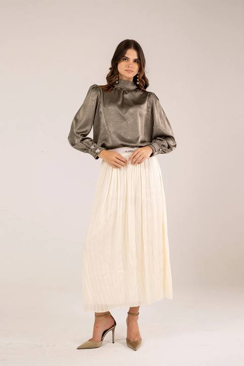 The Sage Pleated Maxi Skirt