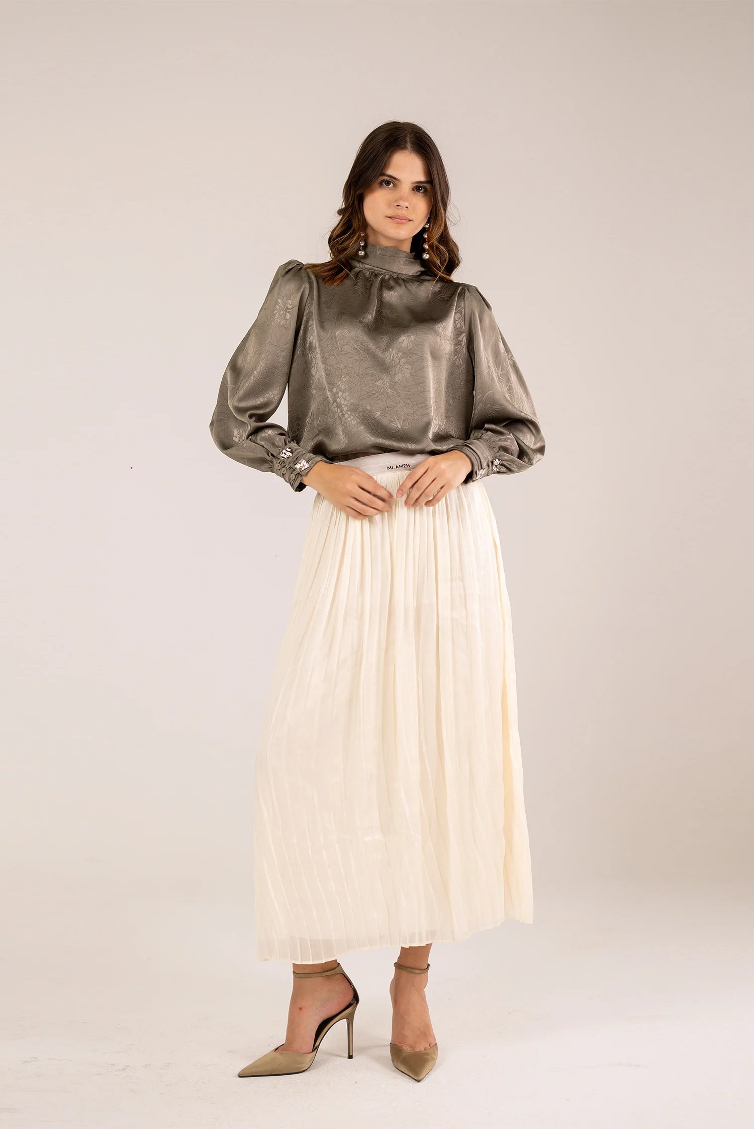 The Sage Pleated Maxi Skirt