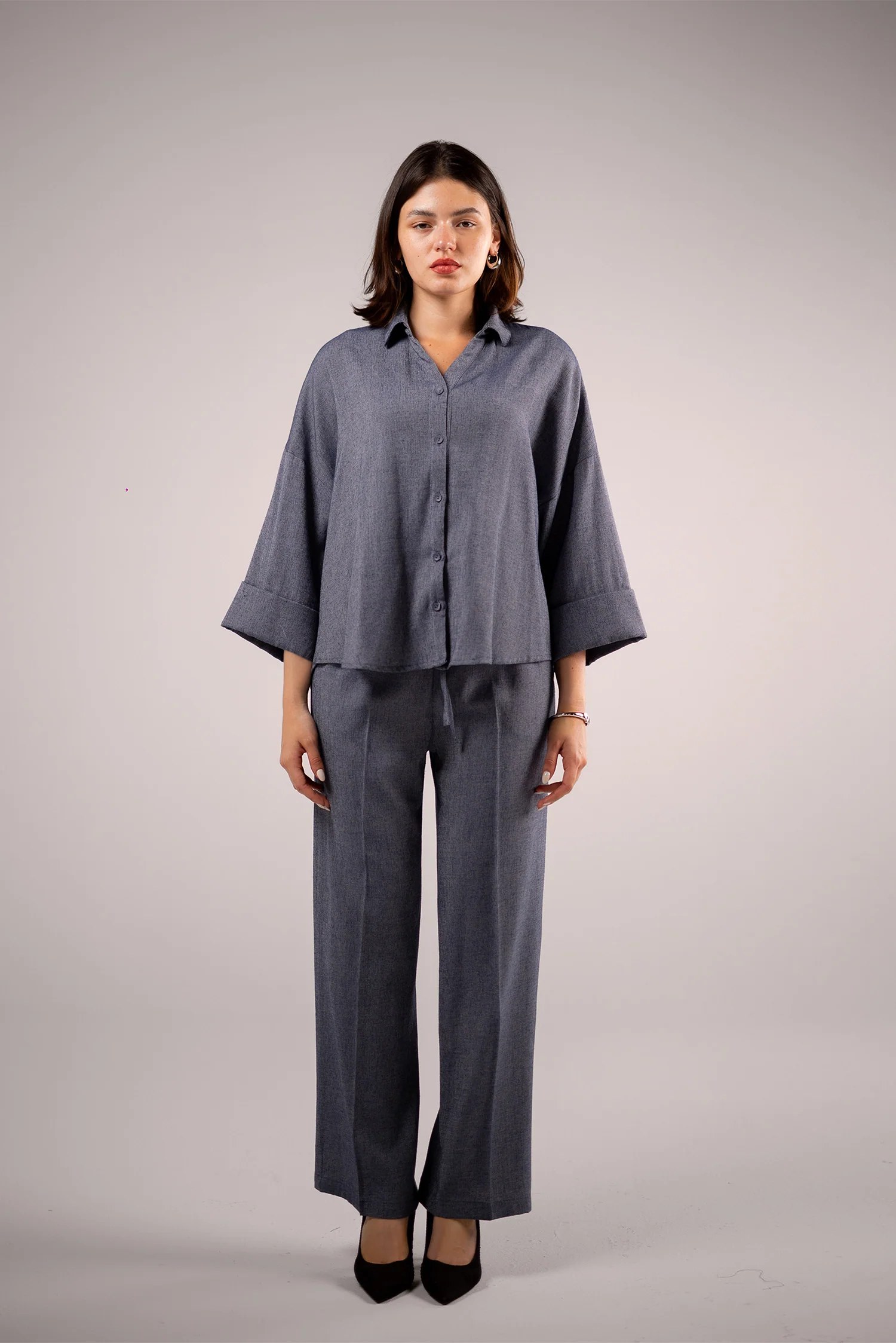 Wide-Leg Tailored Pants