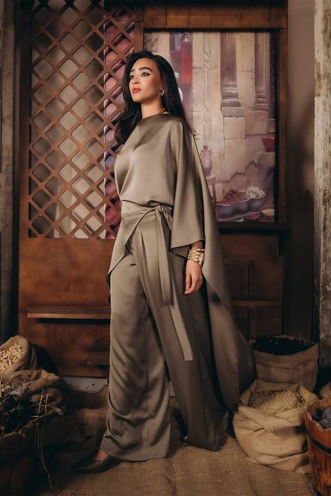 Satin Silk Draped Pants