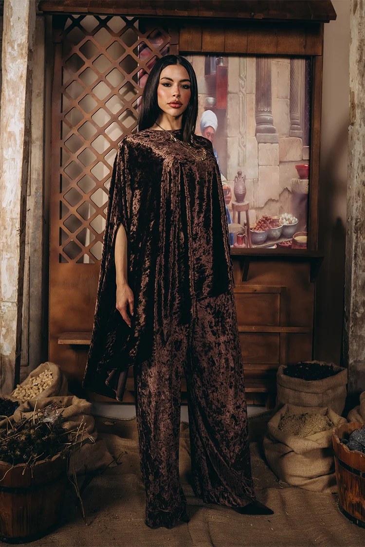 Wide-Leg Velvet Pants