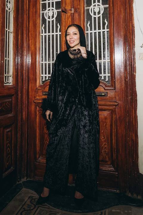 Wide-Leg Velvet Pants