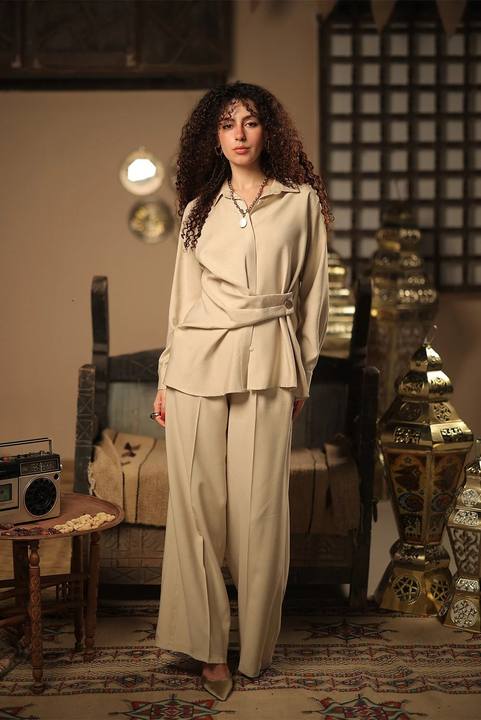 Wide-Leg Linen Trousers
