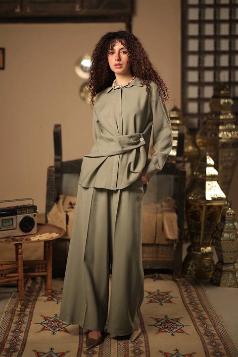 Wide-Leg Linen Trousers
