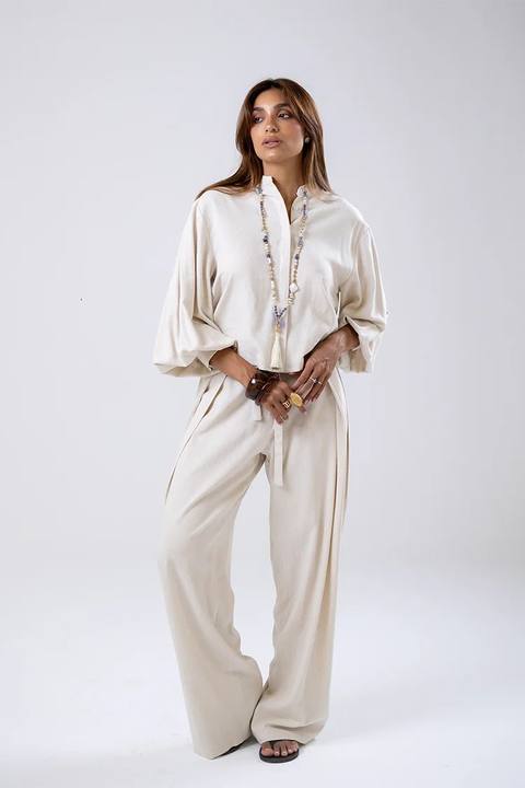 Balloon Sleeve Relaxed Shirt