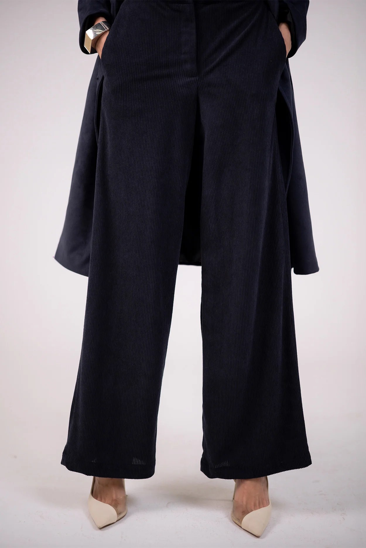 Corduroy Wide-Leg Pants