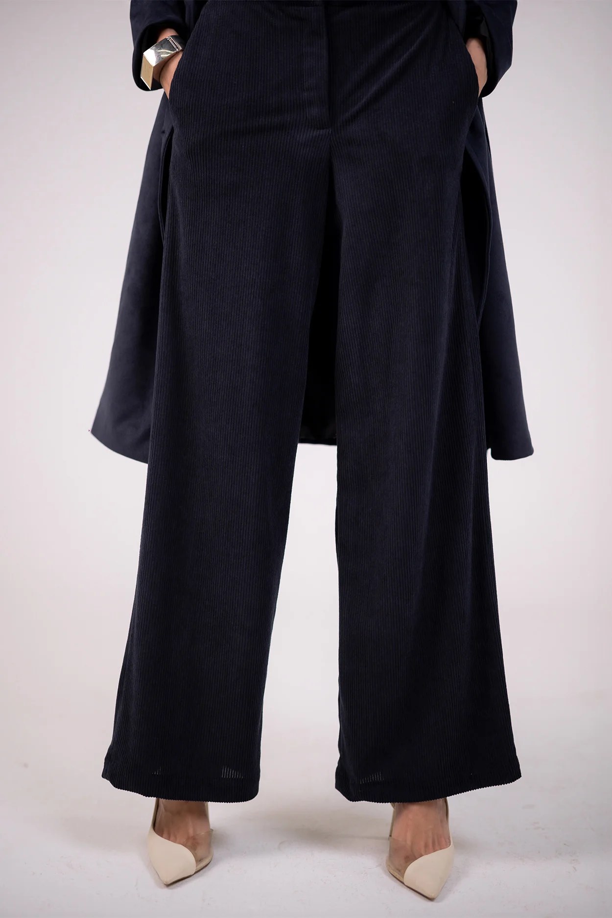 Corduroy Wide-Leg Pants