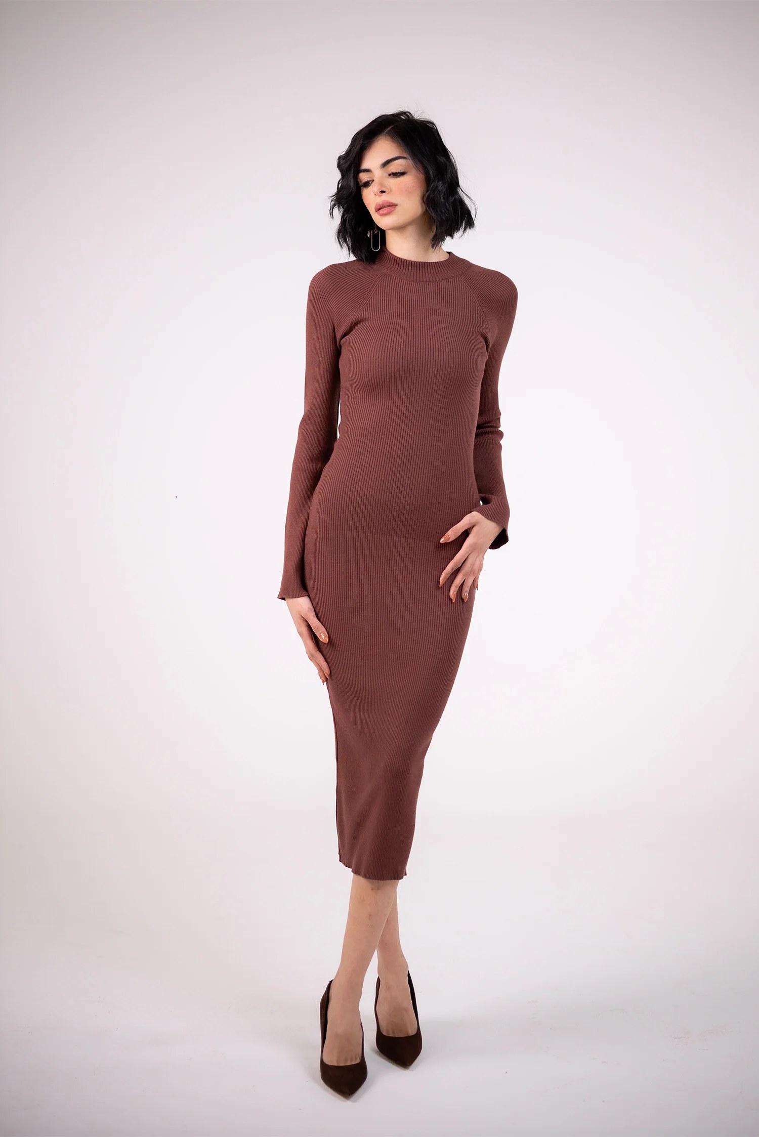 Ribbed Midi Dress