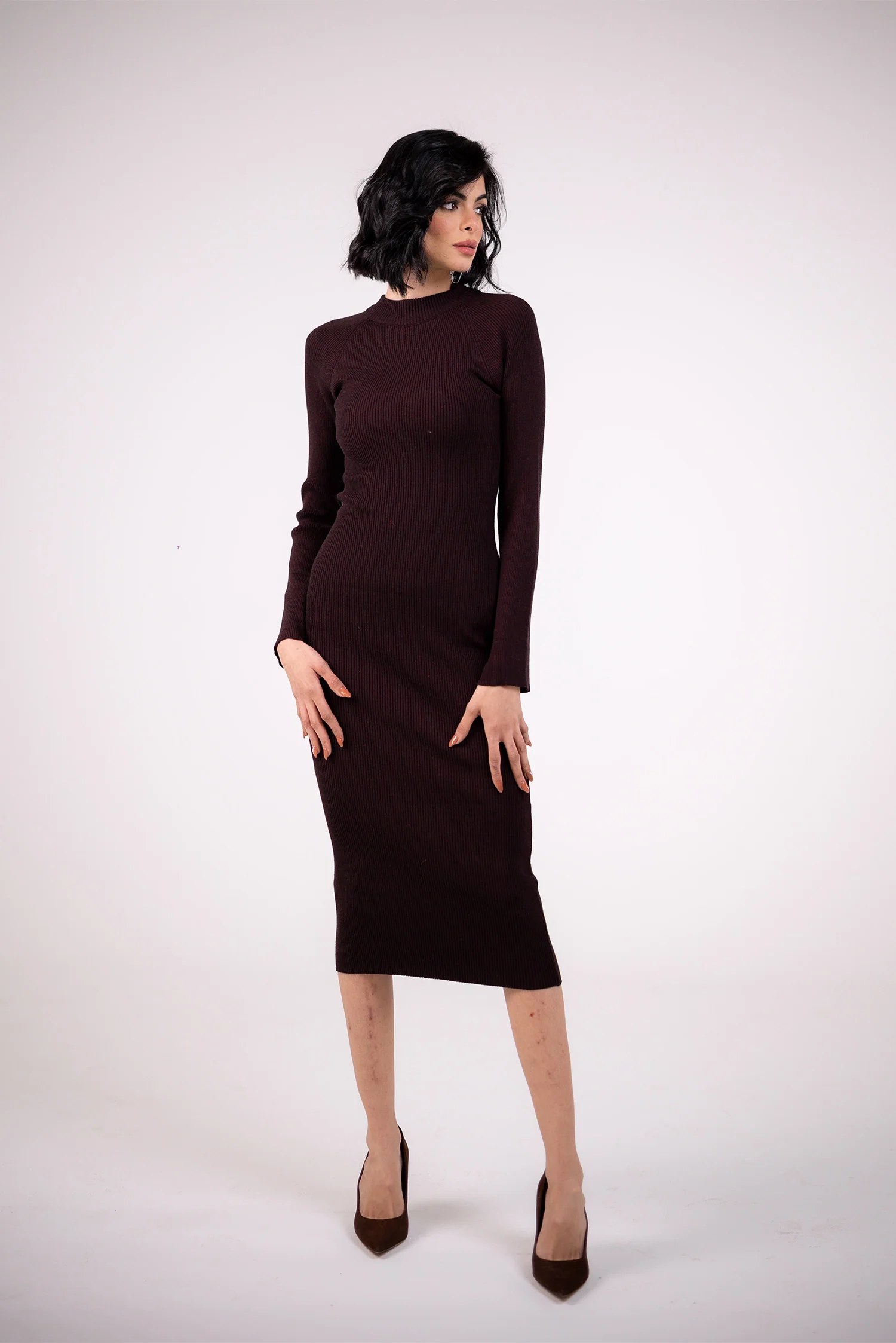 Ribbed Midi Dress