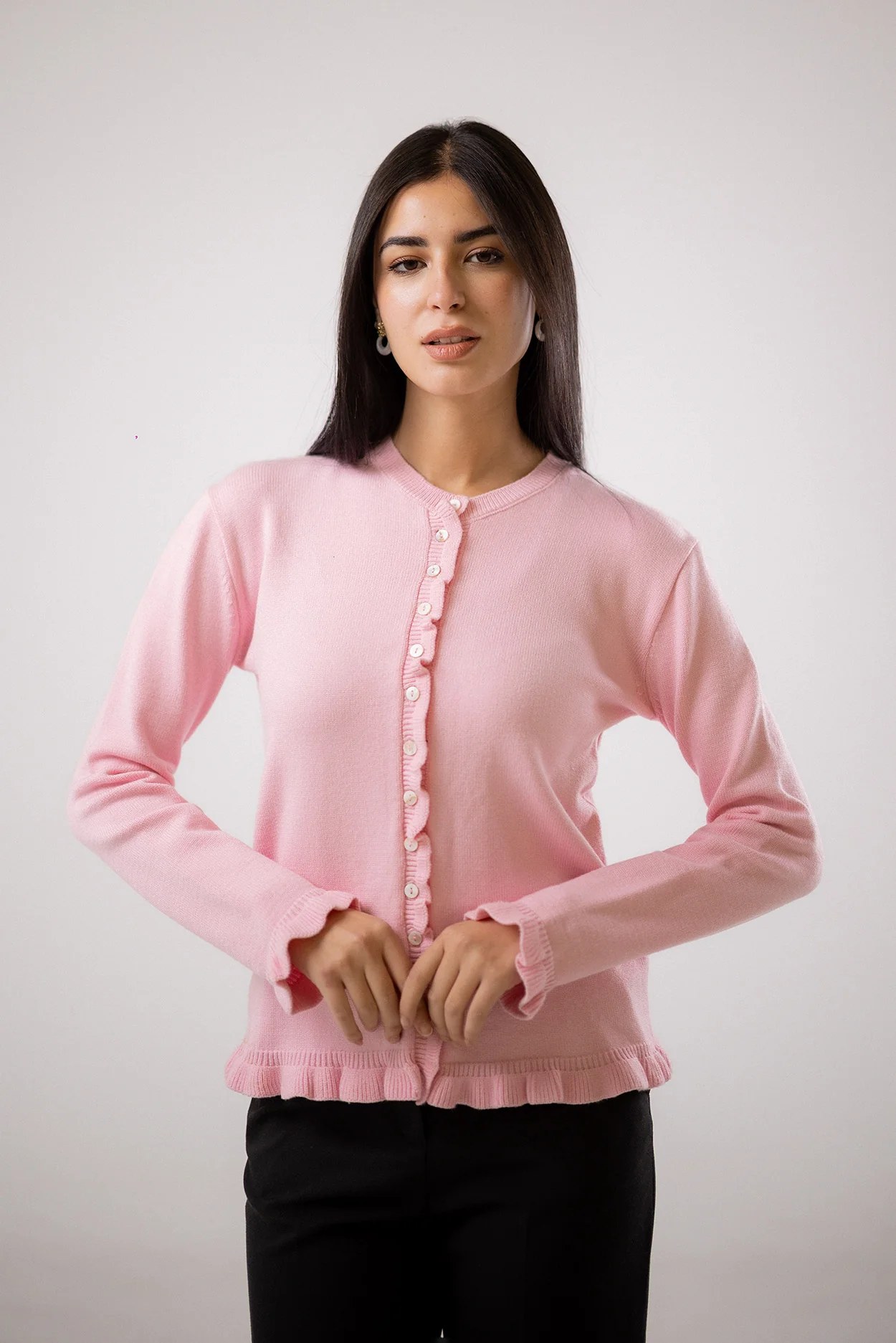 Buttoned Knit Cardigan