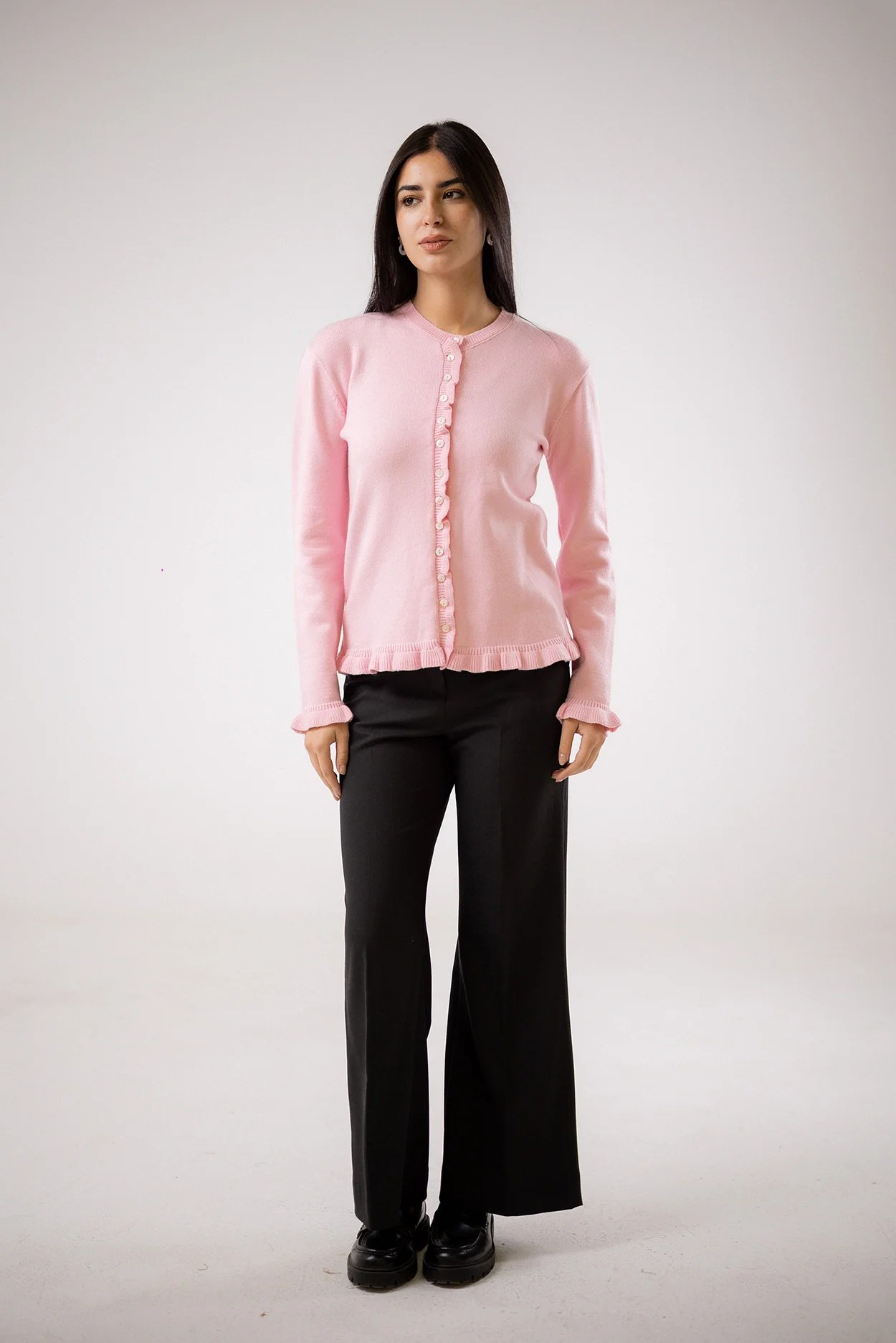 Buttoned Knit Cardigan