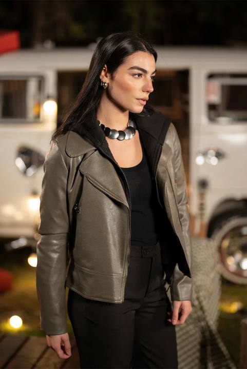Faux Leather Biker Jacket