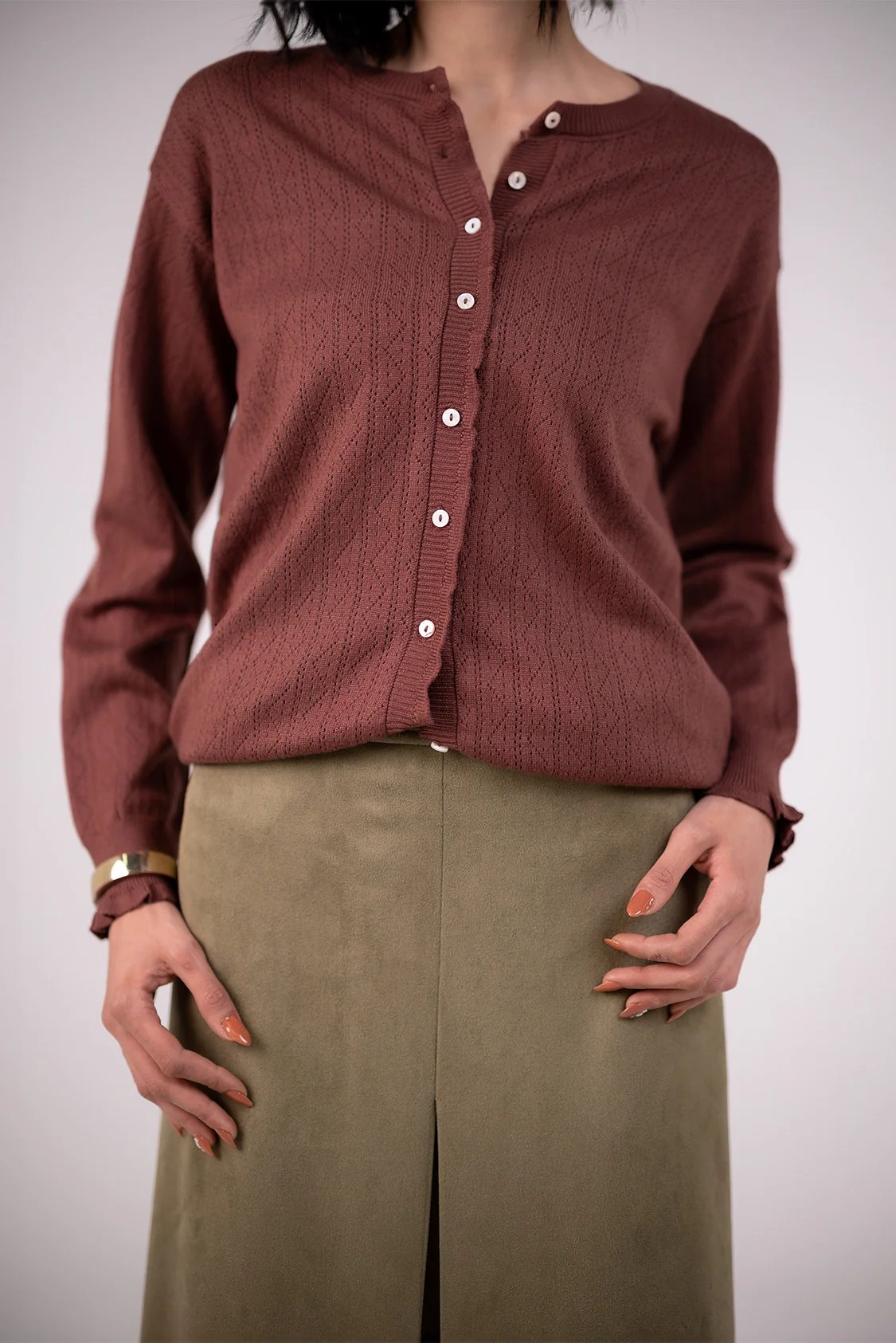 Classic Buttoned Knit Cardigan