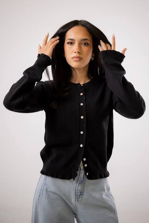 Classic Buttoned Knit Cardigan