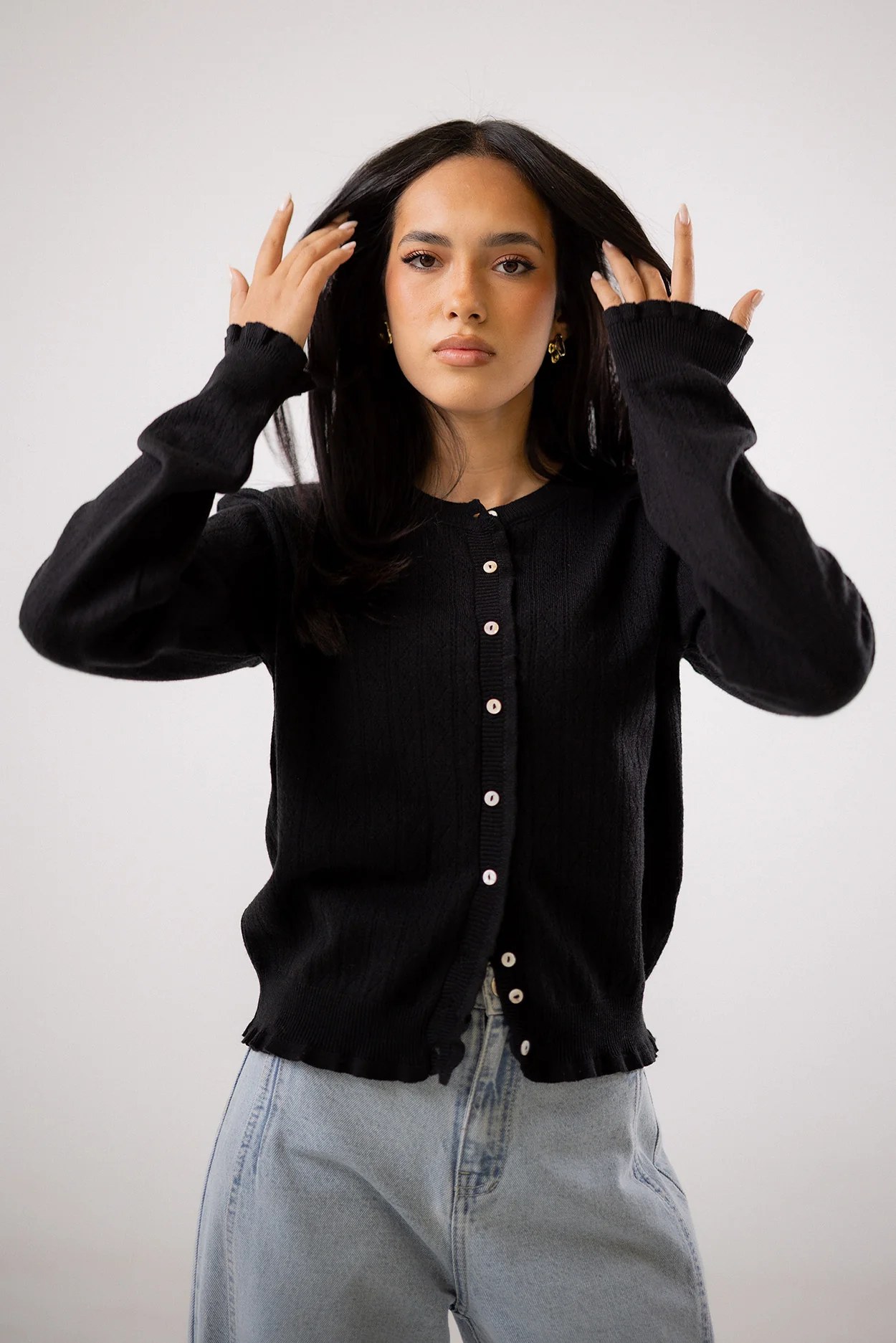 Classic Buttoned Knit Cardigan