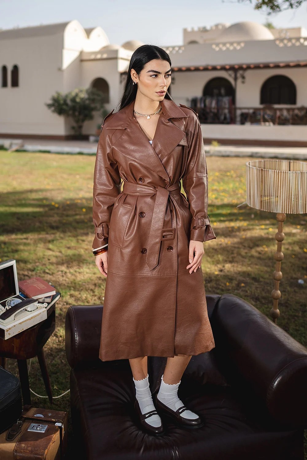 Leather Trench Coat