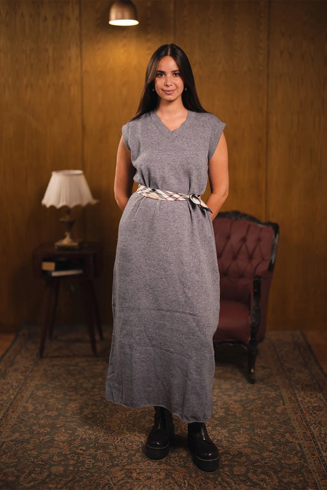 Sleeveless Knit Midi Dress
