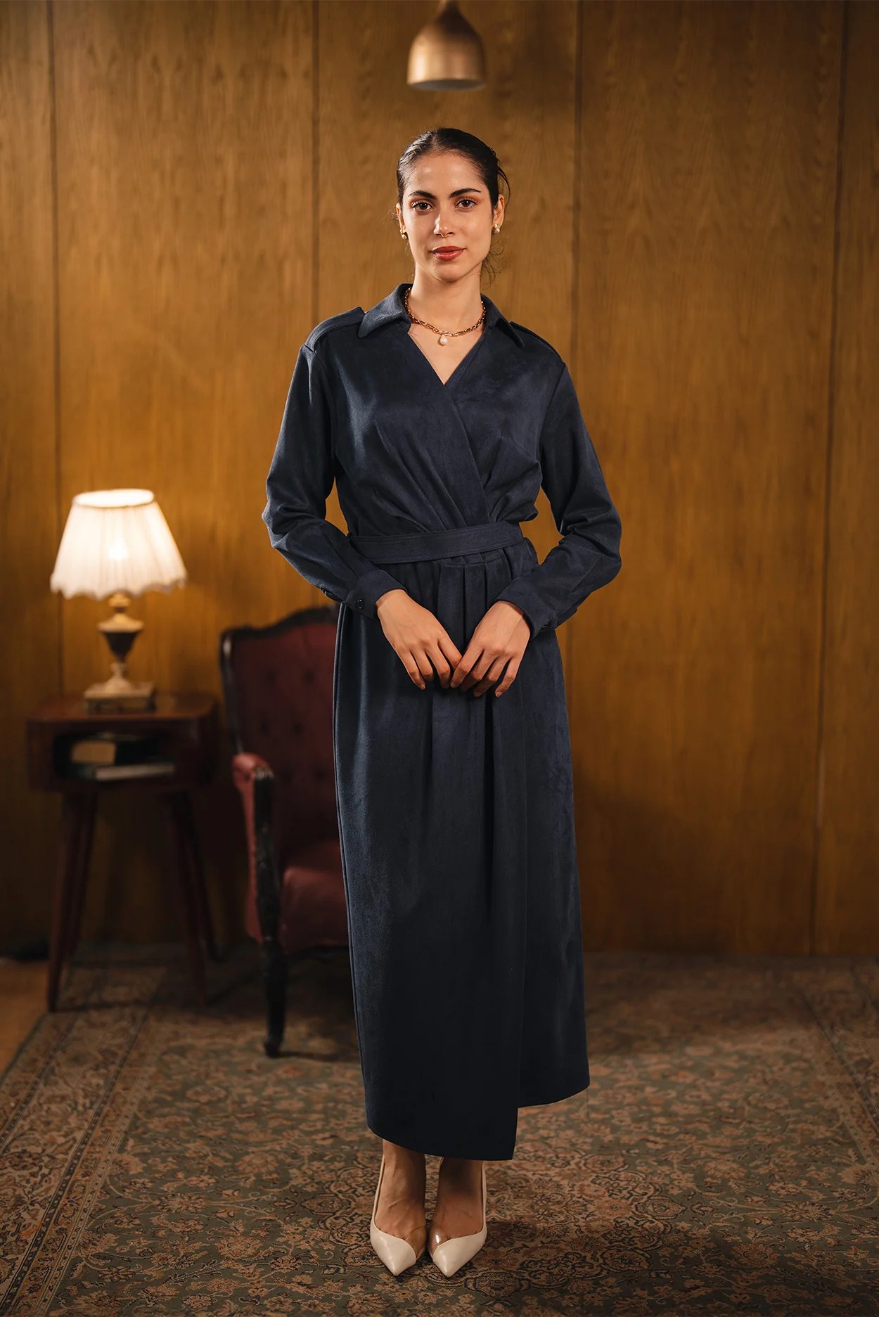 Wrap Style Long Dress