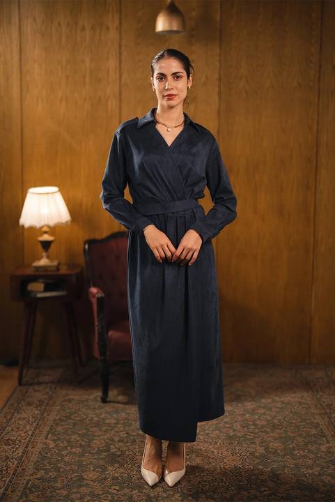 Wrap Style Long Dress