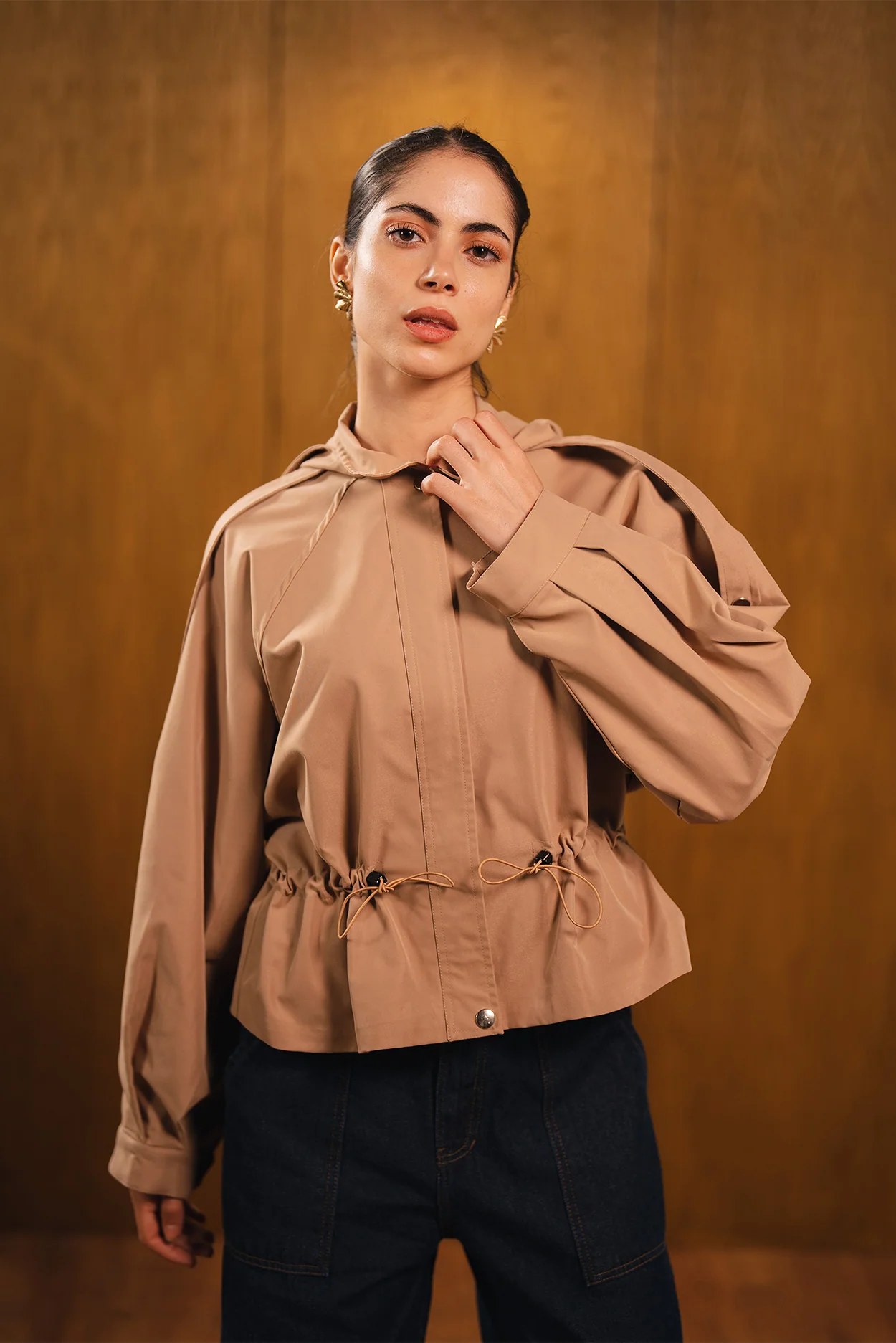 Drawstring Waist Jacket