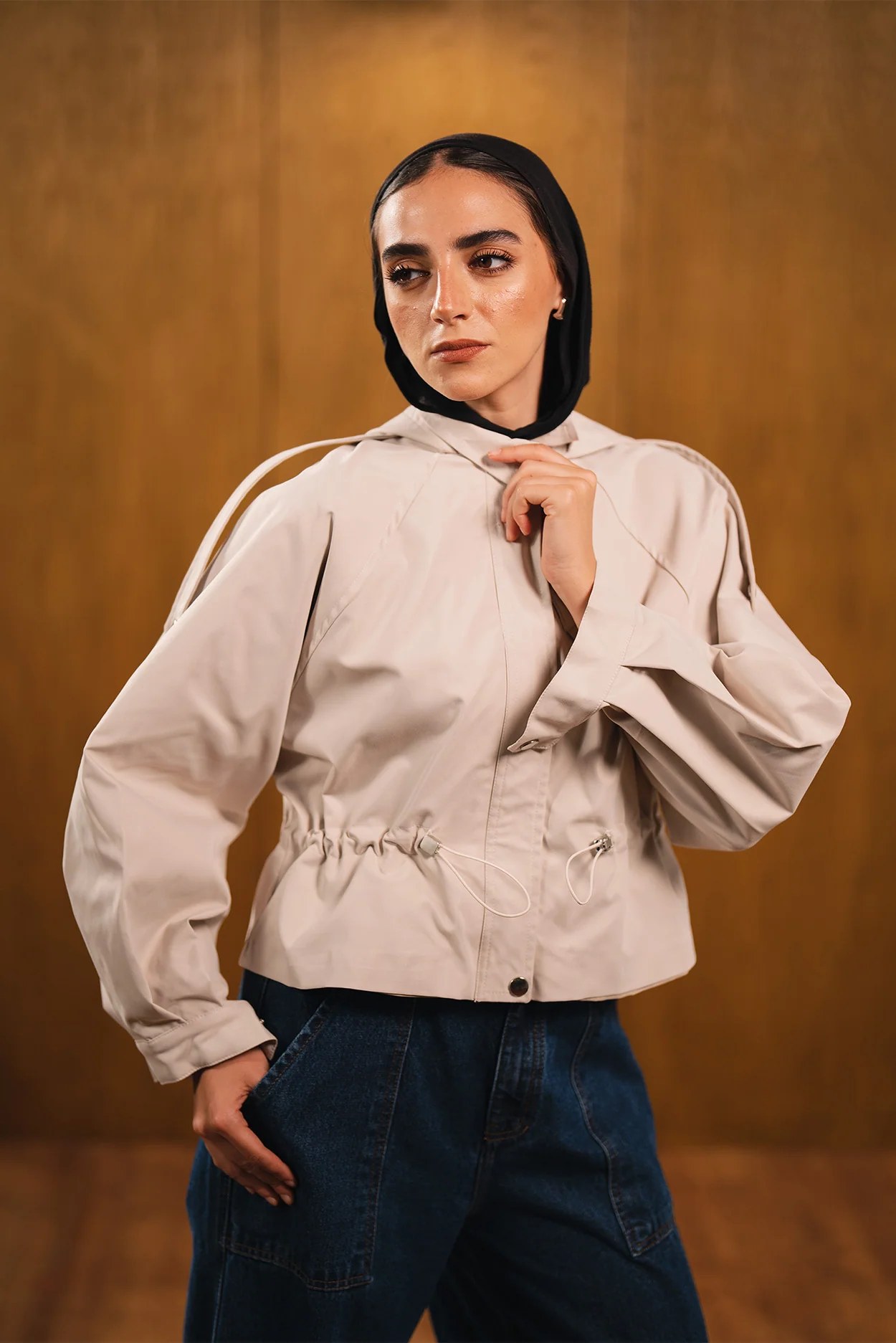 Drawstring Waist Jacket