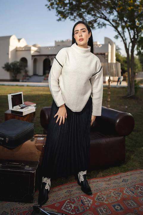 Pleated Maxi Skirt