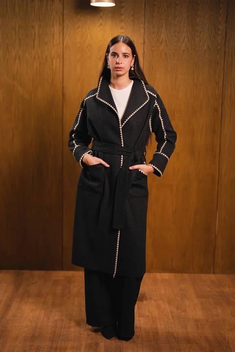 Stitched Belted Coat