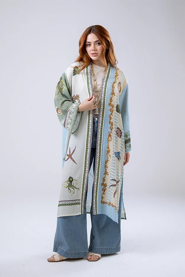 Chiffon Printed Cardigan