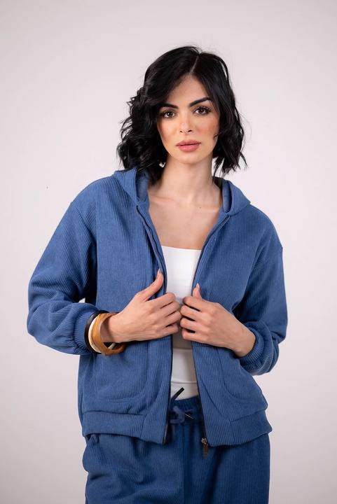 Textured Zip Hoodie