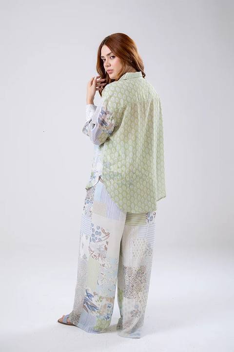 Patchwork Print Shirt