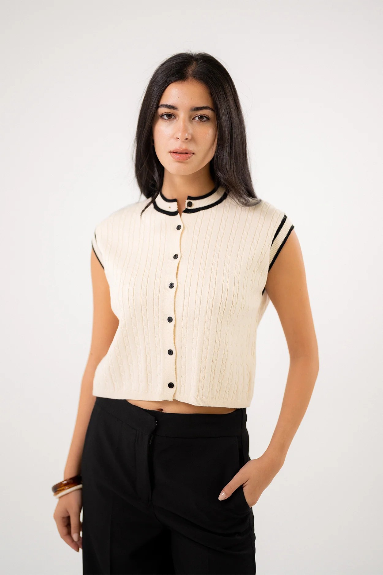 Cable-Knit Vest