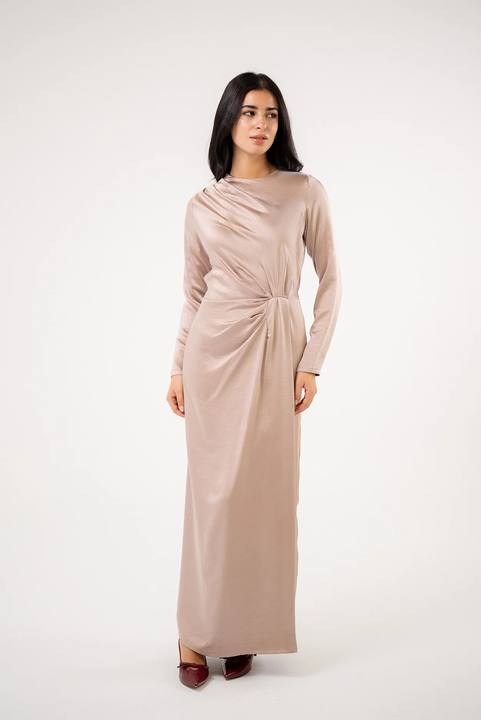 Satin Twist Maxi Dress