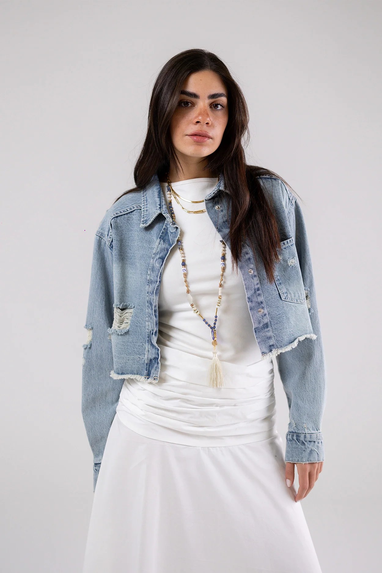 Cropped Denim Jacket