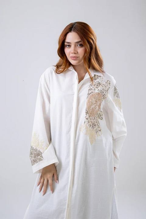 Embroidered Longline Cardigan