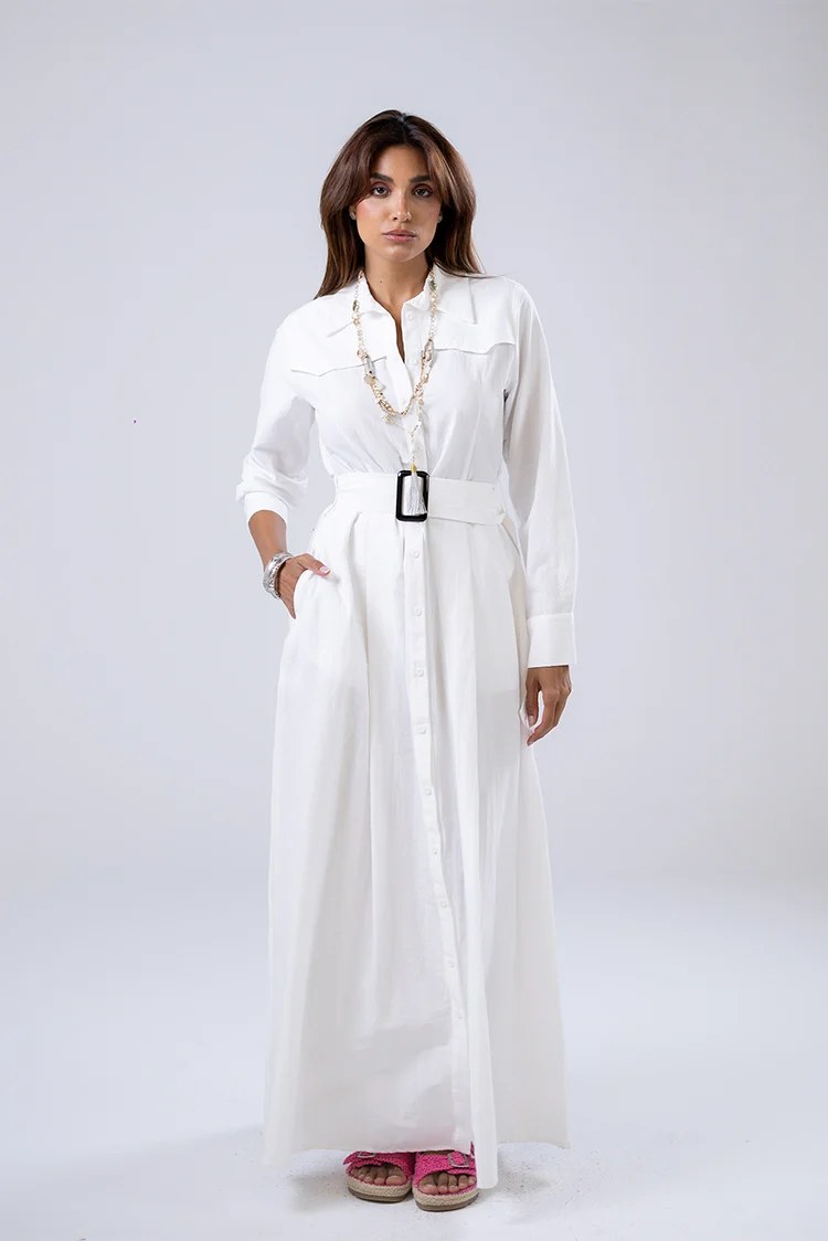 Belted Shirt Dress