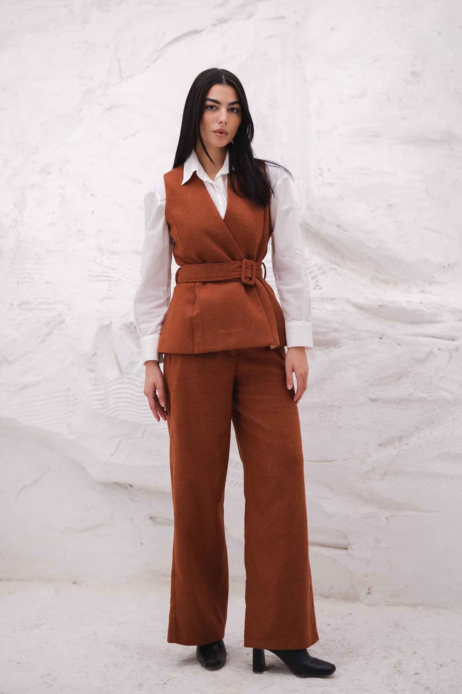 Wool Blended Pants